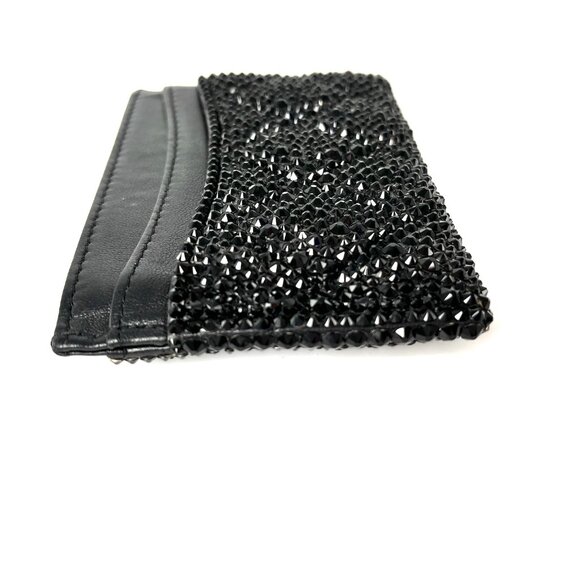 CHANEL Black Swarovski Crystal Leather Card Case Wallet - Picture 6 of 15